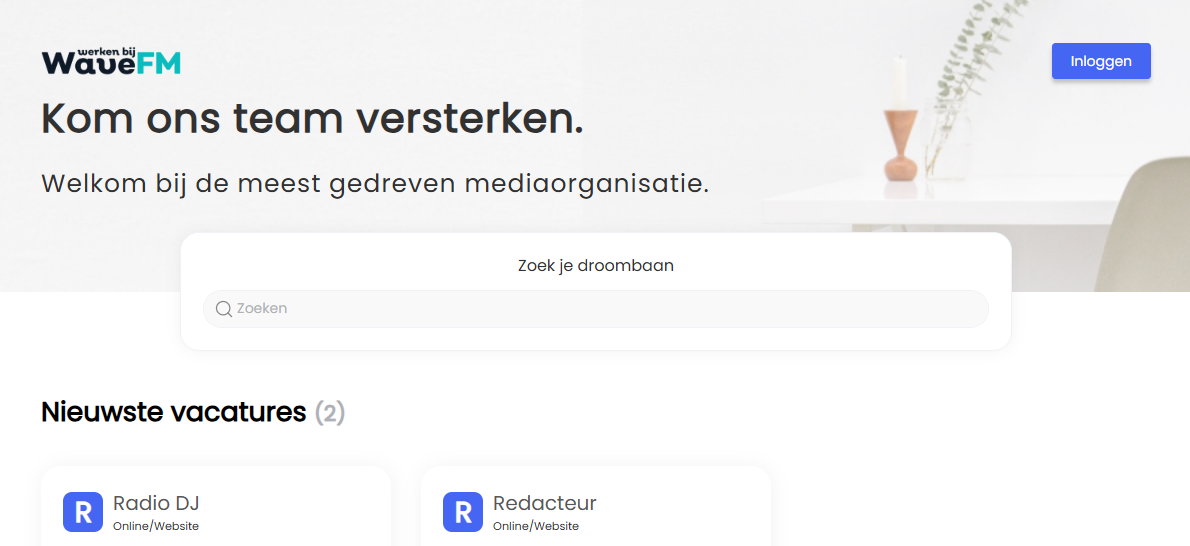 WerkenBij WaveFM is live, kom ons team versterken!